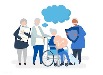Characters of senior people holding healthcar.. | Free stock vector - 455849