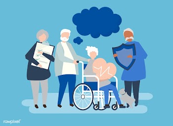 Characters of senior people holding healthcar.. | Free stock vector - 455856