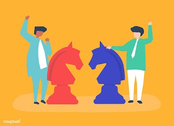 Characters of two businessmen playing chess i.. | Free stock vector - 456155