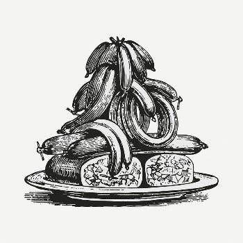 Charcuterie drawing, vintage illustration psd. | Free PSD - rawpixel