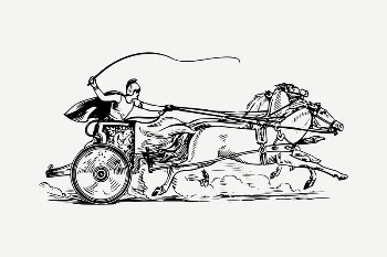 Chariot drawing, vintage illustration psd. | Free PSD - rawpixel