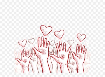 Charities hand and heart 
