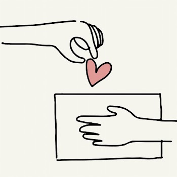 Charity doodle hand giving heart/money,… | Free stock illustration | High Resolution graphic