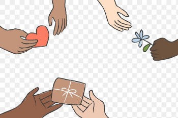 Charity doodle png border, donation concept  | Free stock illustration | High Resolution graphic
