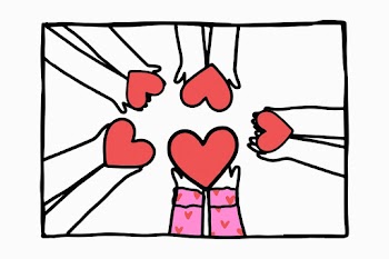 Charity doodle vector hands sharing hearts | Free stock illustration | High Resolution graphic
