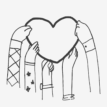 Charity doodle with hands sharing heart,… | Free stock illustration | High Resolution graphic