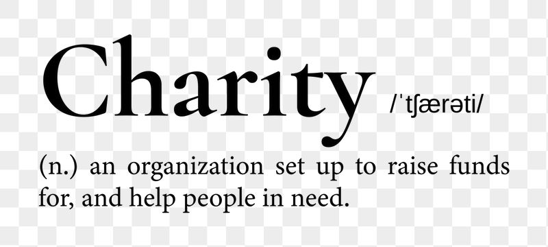 Charity png dictionary word sticker, | Free PNG - rawpixel