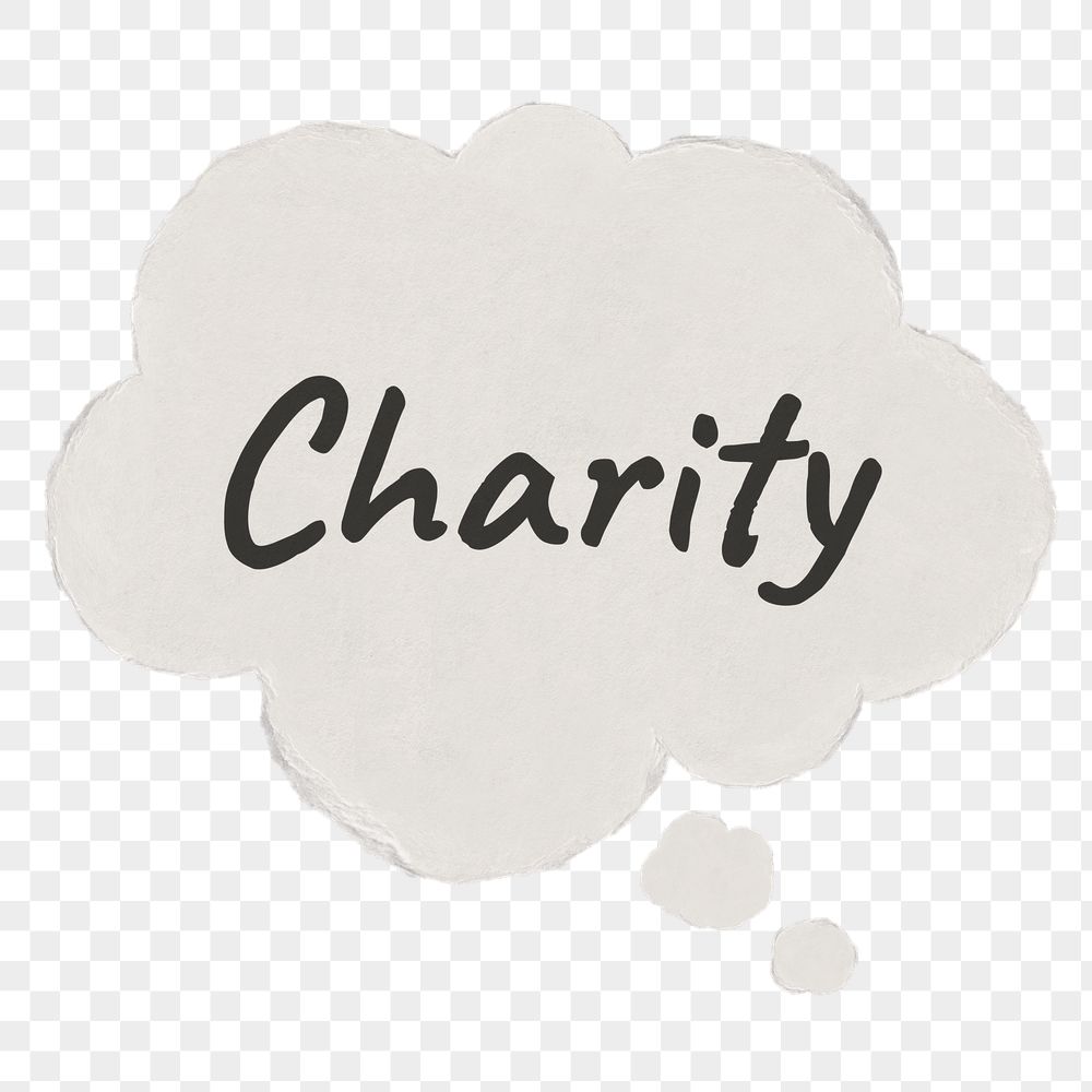 Charity png thought bubble sticker, | Free PNG - rawpixel