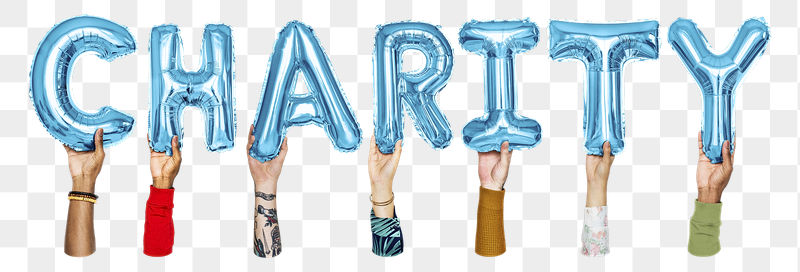 Charity word png, hands holding | Free PNG - rawpixel