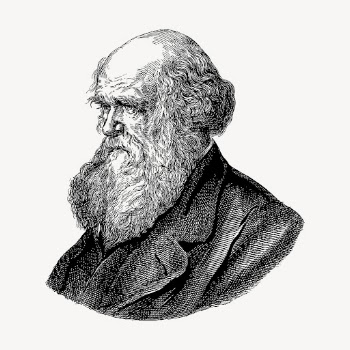 Charles Darwin hand drawn clipart, | Free Vector Illustration - rawpixel