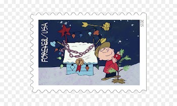 Charlie Brown Pig-Pen Snoopy Postage Stamps Television special - christmas 