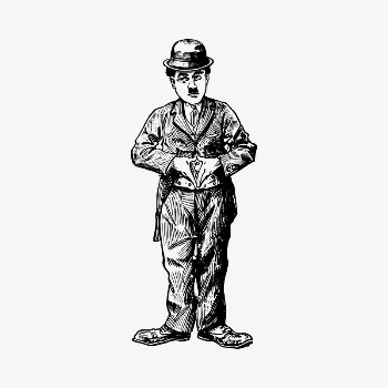 Charlie Chaplin drawing, famous comedian | Free Vector - rawpixel