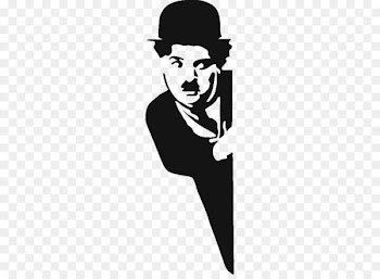 Charlie Chaplin Stencil The Tramp Sticker - Charlie Chaplin PNG 