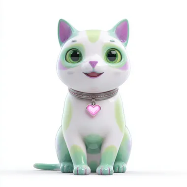 Charming 3D Cartoon Cat Character Charming 3D Cartoon Cat Character
