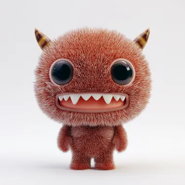 Charming 3D Chibi Monster Character for Printing Charming 3D Chibi Monster Character for Printing
