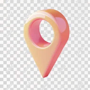 Charming 3D Coordinate Icon in Realistic Detail