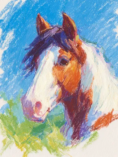 Charming Brown and White Horse Portrait Charming Brown and White Horse Portrait