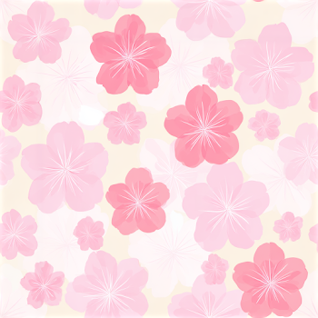 Charming Cherry Blossom Floral Pattern