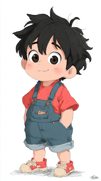 Charming Chibi Boy Character