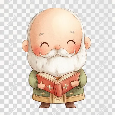 Charming Chibi Saint Nicholas: A Playful Portrait