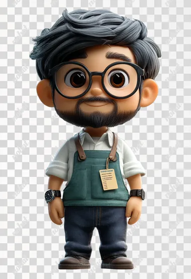 Charming Designer: A Pixar-Inspired 3D Character Portrait Charming Designer: A Pixar-Inspired 3D Character Portrait