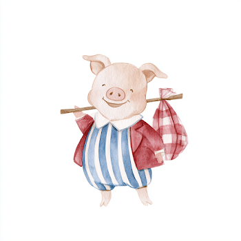 Charming Edwardian Pigling Character