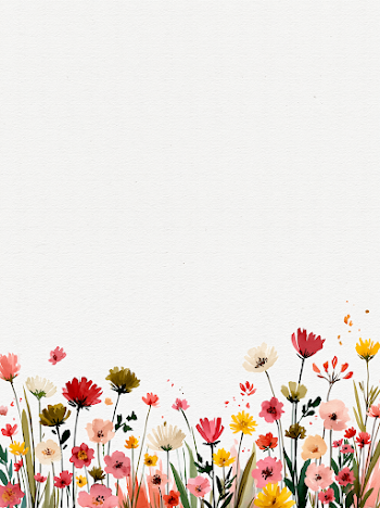 Charming Floral Watercolor Motif