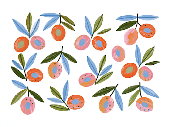 Charming Illustration of Colorful Olives