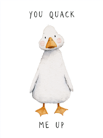 Charming Laughing Duck Watercolor Illustration