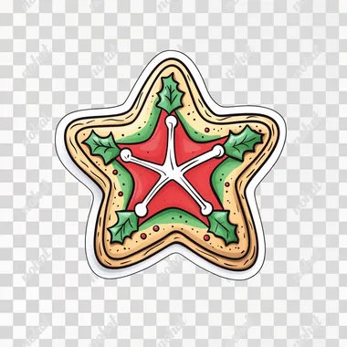 Charming Realistic Christmas Cookie Stickers