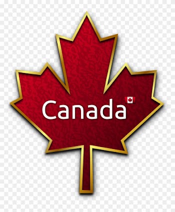 Charming Red Leaf Clip Art Medium Size - Red And Gold Canada Maple Leaf Round Ornament