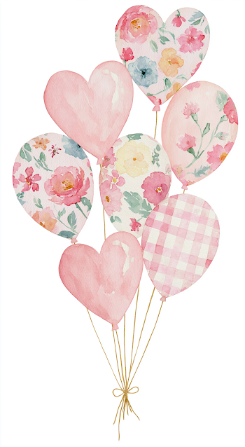 Charming Watercolor Balloons for Children