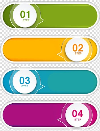 Chart Computer file, PPT element, step 1, 2, 3, and 4 illustration transparent background PNG clipart