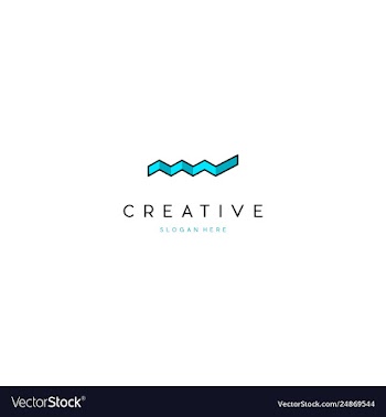 Chart diagram business creative logo design vector image