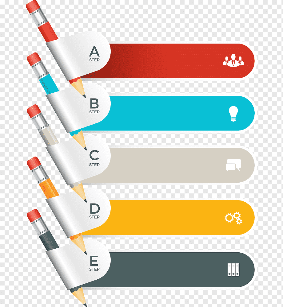 Chart Infographic, pencil Chart, assorted-color pencils, angle, pencil, label png