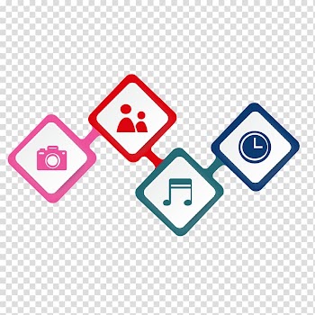 Chart, PPT color diamond connection diagram transparent background PNG clipart