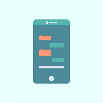 Chat app graphic on the mobile phone | Free stock vector - 251146
