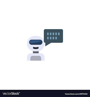 chat bot creative icon from artificial