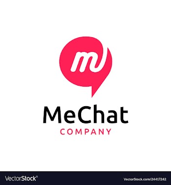 Chat bubble with letter m logo design vector image