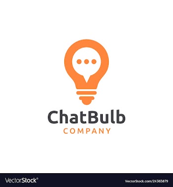 Chat bulb logo design vector image