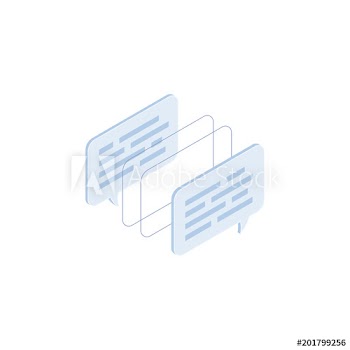 Chat vector isometric icon isolated on white background
