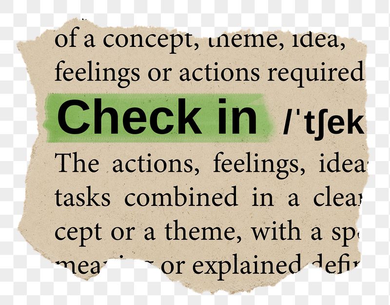 Check in png word sticker, | Free PNG - rawpixel