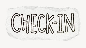 Check-in word, ripped paper typography | Free PSD - rawpixel