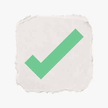 Check mark icon, ripped paper | Free Icons - rawpixel