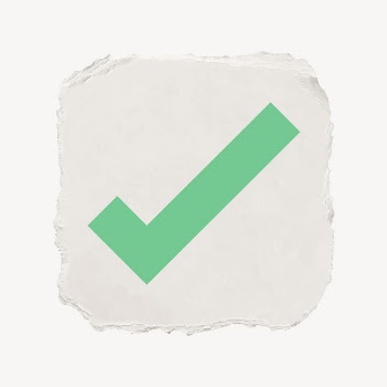 Check mark icon, ripped paper | Free Icons - rawpixel