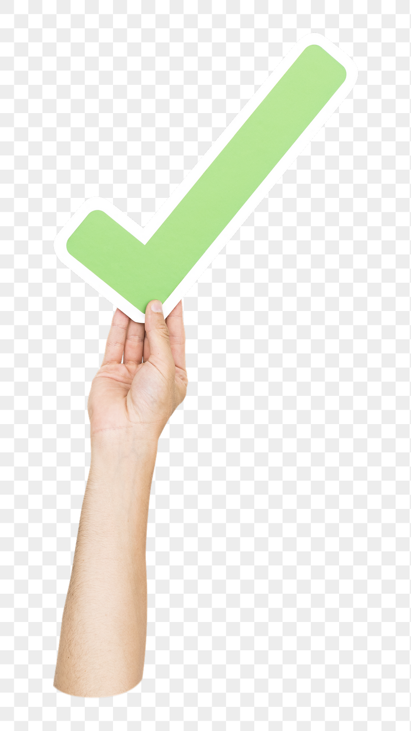 Check symbol png hand holding | Free PNG - rawpixel