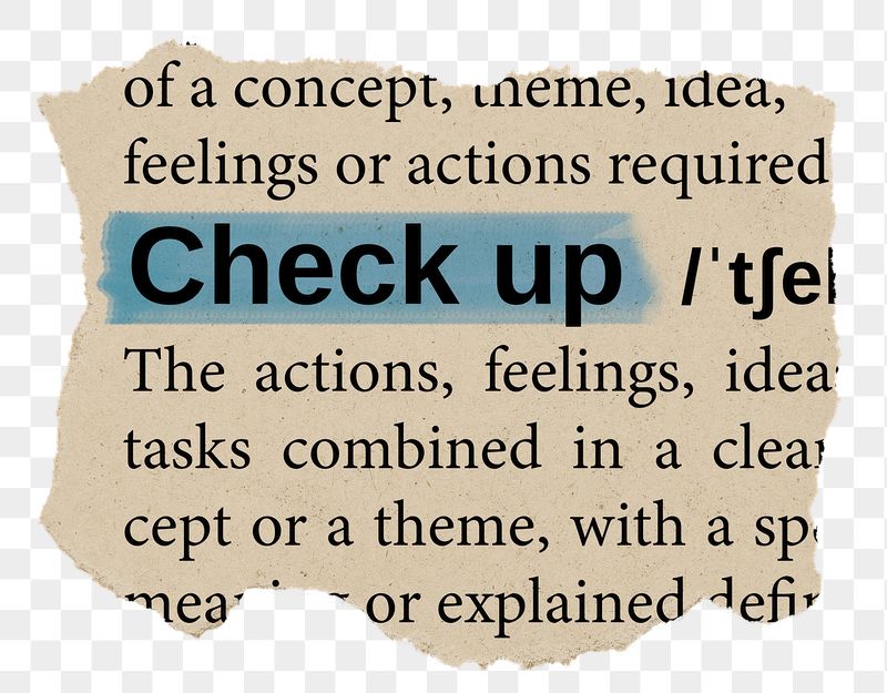 Check up png word sticker, | Free PNG - rawpixel