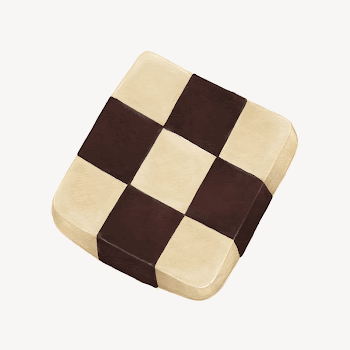 Checkerboard cookie, dessert food illustration | Free Photo Illustration - rawpixel