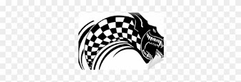 Checkered Flag And Wolf - Illustration