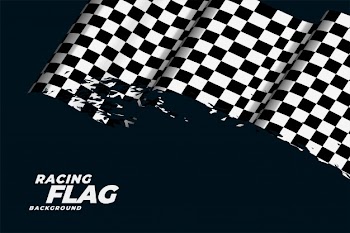 Checkered racing flag background Free Vector